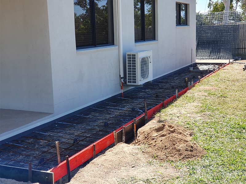 Concrete path to be poured near Townsville granny flat