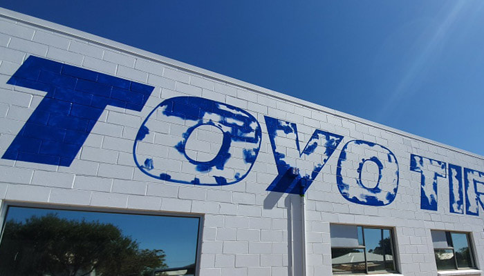 Signwriting by Townsville builder for commercial building
